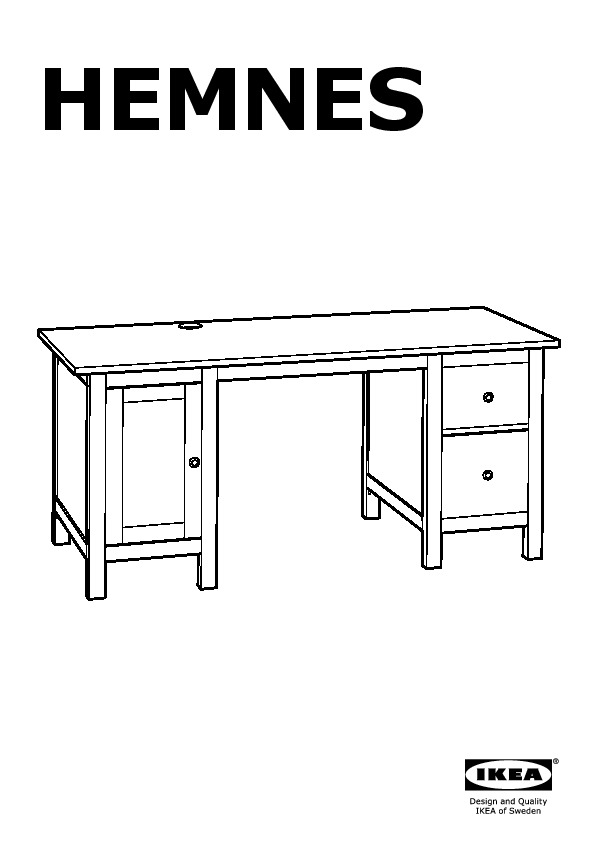 Hemnes Desk Grey Brown Ikea United Kingdom Ikeapedia