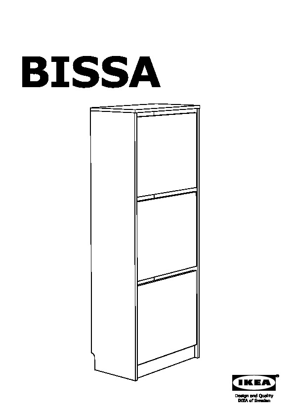 BISSA Shoe cabinet with 3 compartment