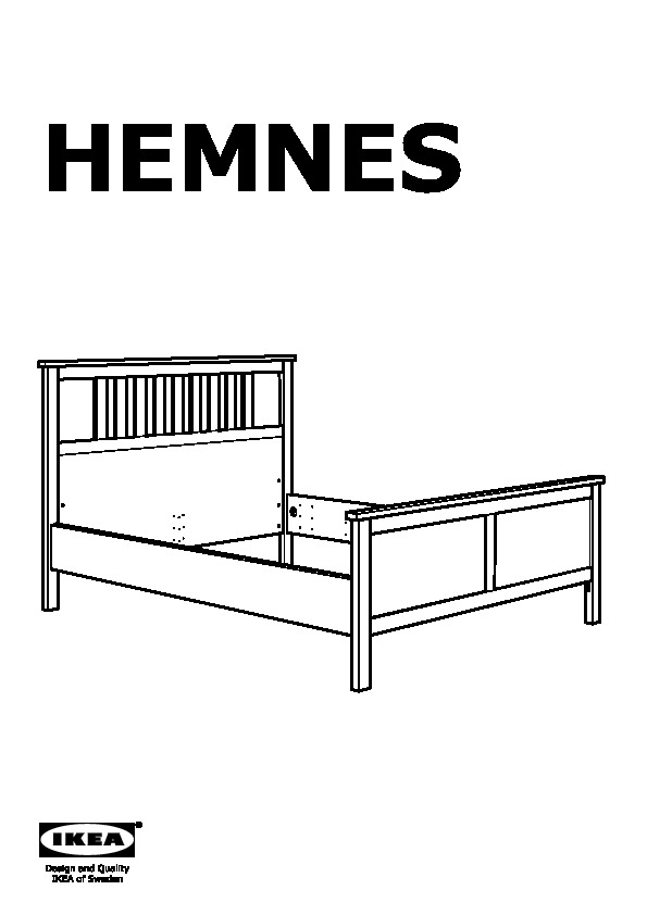 Hemnes Bed Frame Grey Brown Lödingen, Ikea Skorva Bed Frame Instructions