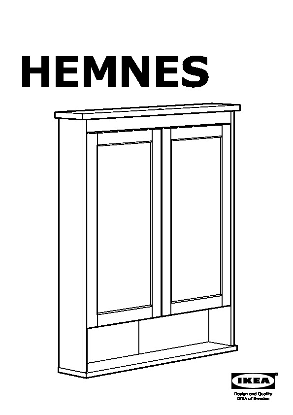 Hemnes Mirror Cabinet With 2 Doors White Ikea Canada English