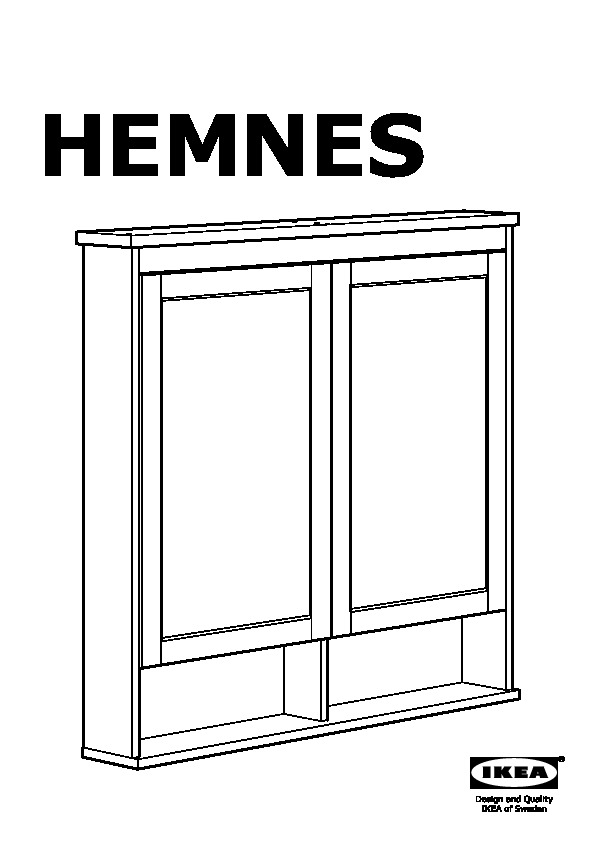 HEMNES Mirror cabinet with 2 doors