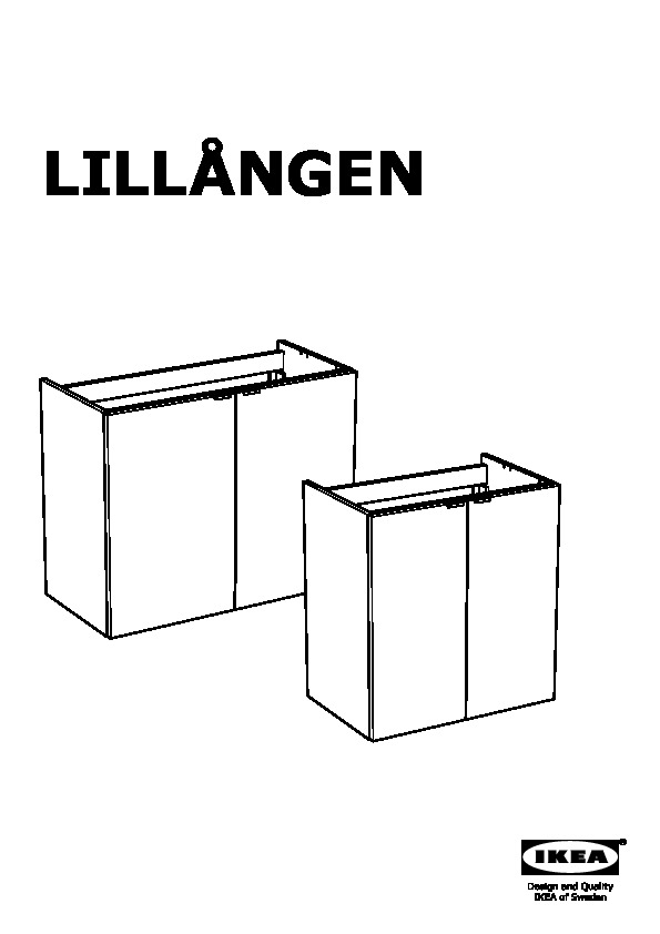 LILLÅNGEN sink cabinet with 2 doors