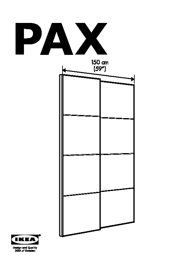 Pax Wardrobe With Sliding Doors Black, Pax Sliding Doors