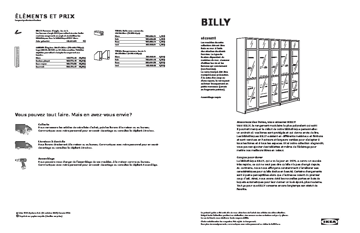 IKEA Canada - BILLY buying guide FY16 FR