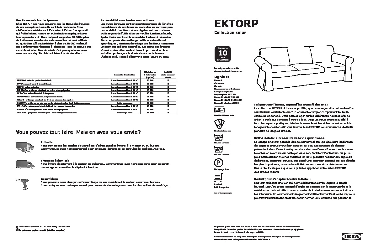 IKEA Canada - EKTORP buying guide FY16 FR