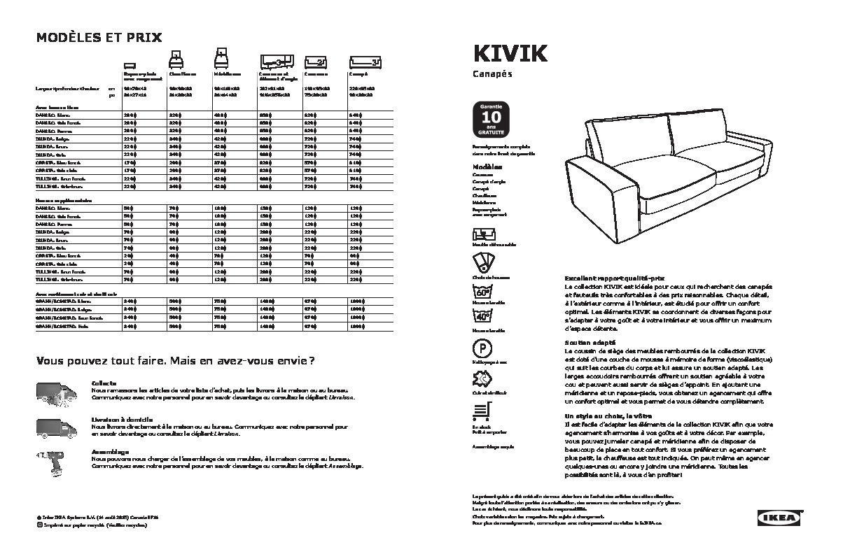 IKEA Canada - KIVIK buying guide FY16 FR