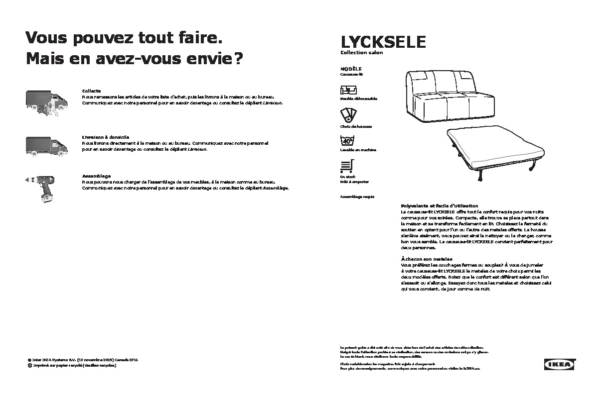 IKEA Canada - LYCKSELE buying guide FY16 FR