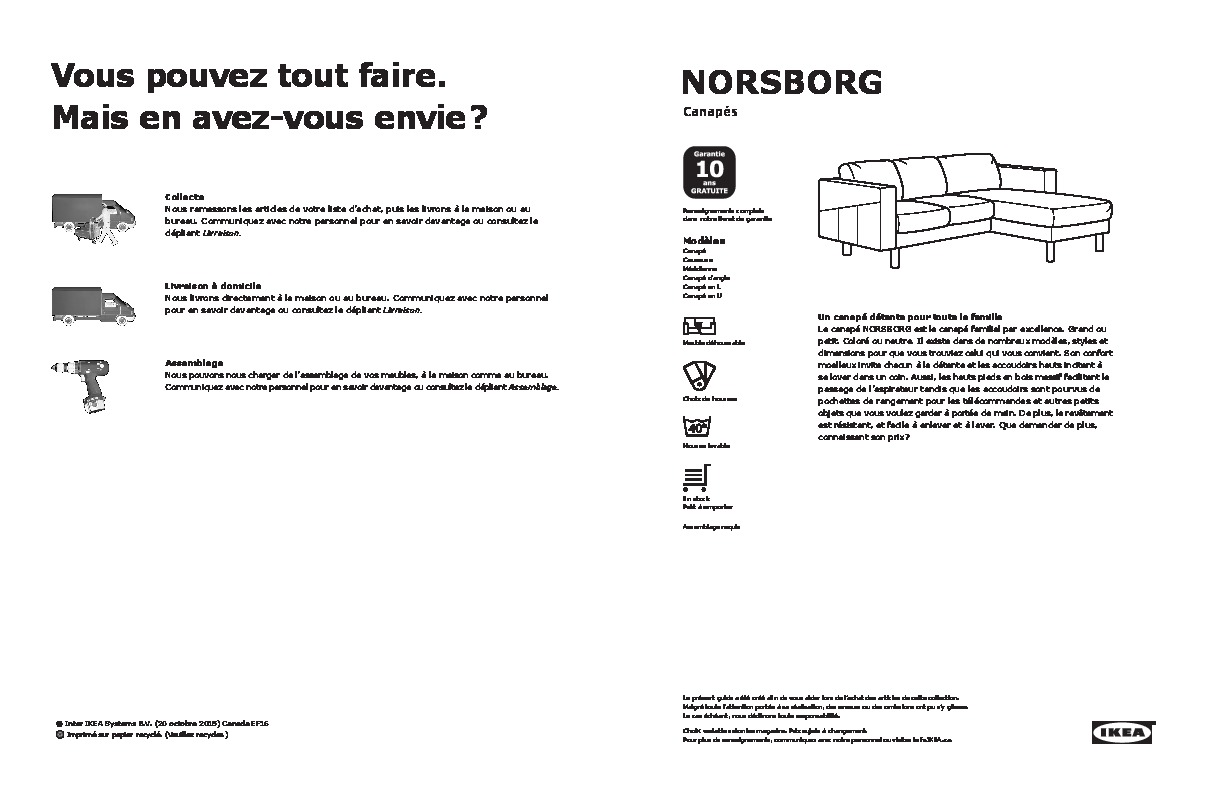 IKEA Canada - NORSBORG buying guide FY16 FR