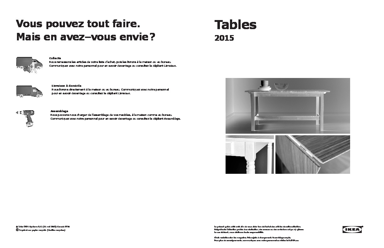 IKEA Canada - Tables buying guide FY16 FR