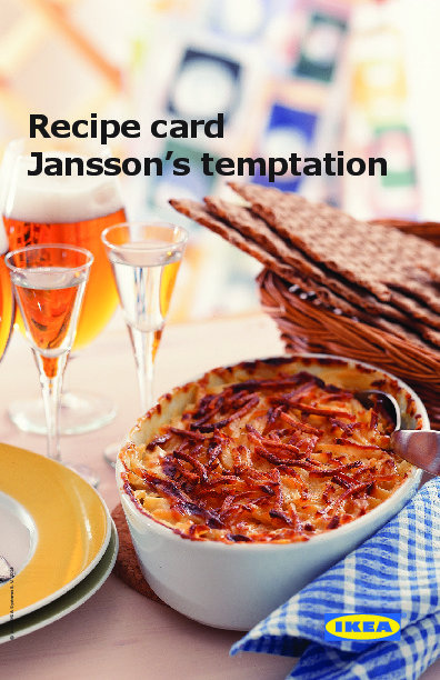 IKEA UK - Recipe card Janssons temptation