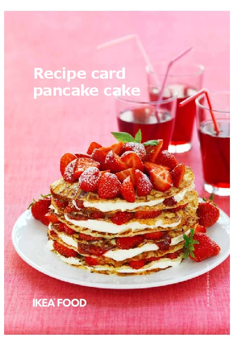 IKEA UK - Recipe card Pancake Cake