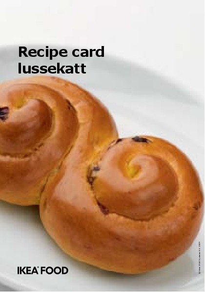 IKEA UK - Recipe card lussekatt