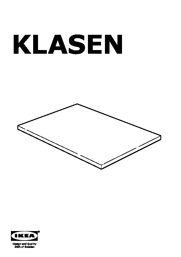 KLASEN tablette à poser sur structure
