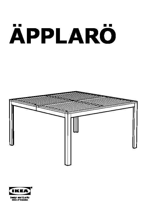 ÄPPLARÖ Table, extérieur
