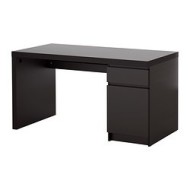 Malm Desk Black Brown Ikea United States Ikeapedia
