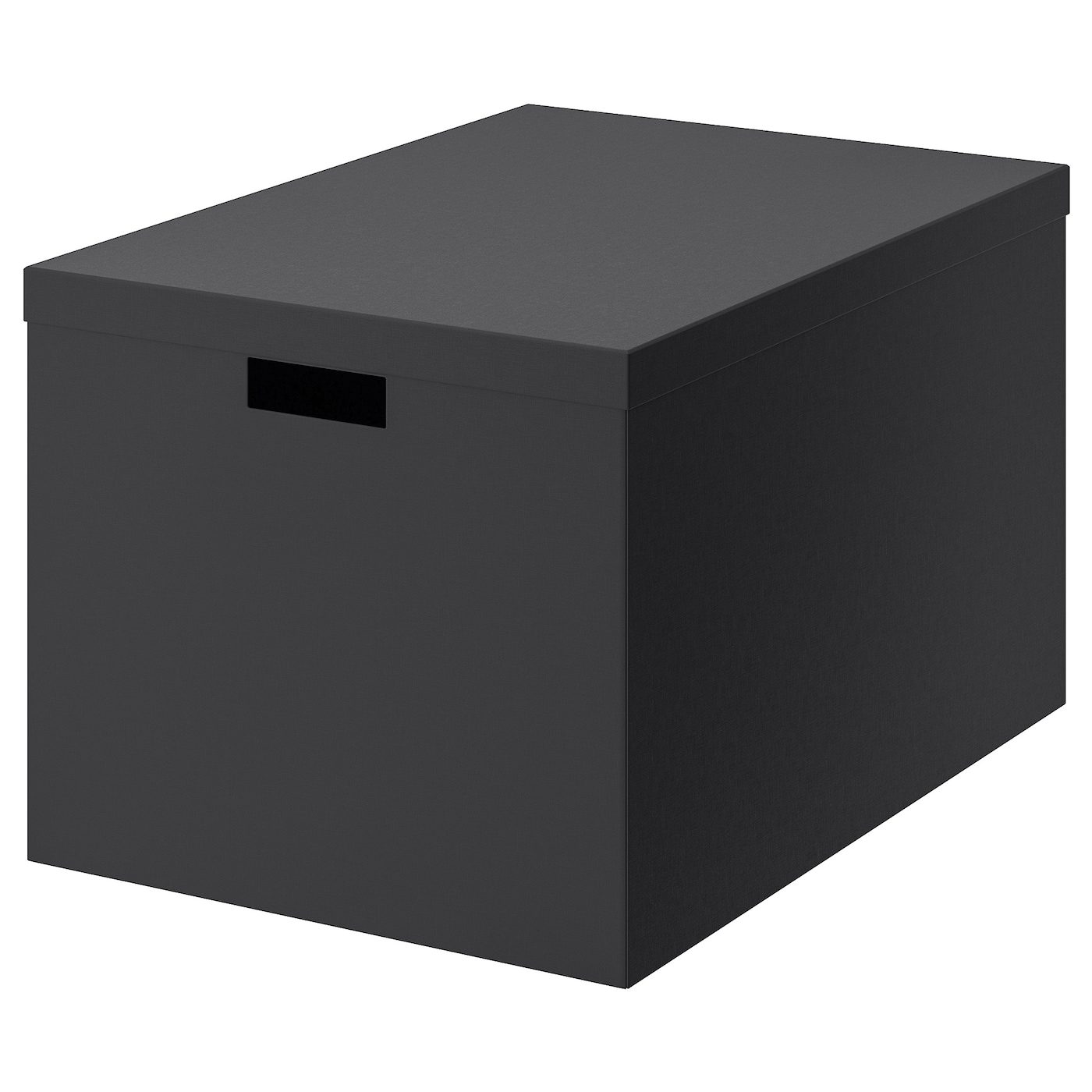 TJENA Storage box with lid black - IKEAPEDIA
