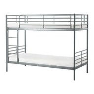 SvÄrta Bunk Bed Frame Silver Color, Ikea Bunk Bed Assembly Directions