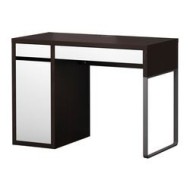 Botsing dramatisch pion MICKE Desk black-brown, white - IKEAPEDIA