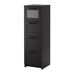 Brimnes 4 Drawer Chest Black Frosted Glass Ikea Canada English