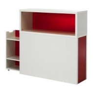 Odda Tete De Lit Avec Rangement Blanc Rouge Ikea France Ikeapedia