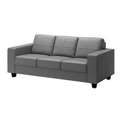 SKOGABY Three-seat sofa Robust medium grey - IKEAPEDIA