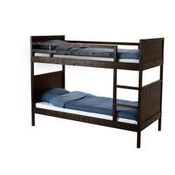 Norddal Bunk Bed Frame Black Brown, How To Assemble Ikea Bunk Beds