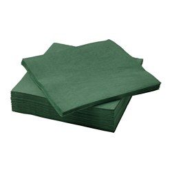 FANTASTISK Paper napkin, medium green - IKEA
