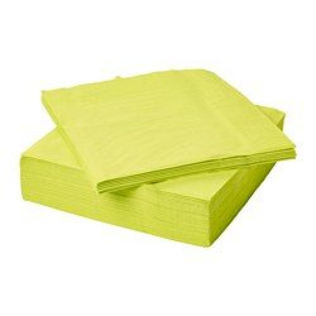 FANTASTISK 50 Pack Highly Absorbent Medium Green Paper Napkin