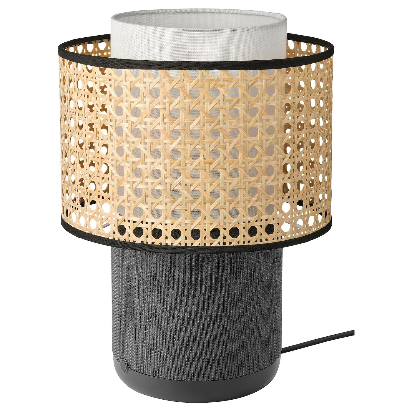 SYMFONISK shade for speaker lamp base, glass/black - IKEA