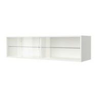 GALANT Rangement avec tiroirs, chêne plaqué blanchi, 80x160 cm
