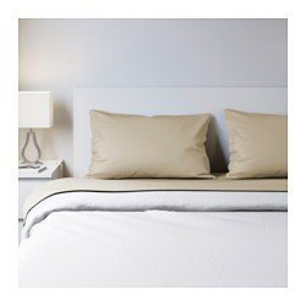 NATTJASMIN Fitted sheet, light beige, Queen - IKEA