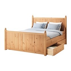 Hurdal Bed Frame With 4 Storage Boxes, Bed Frame With Underbed Storage Ikea