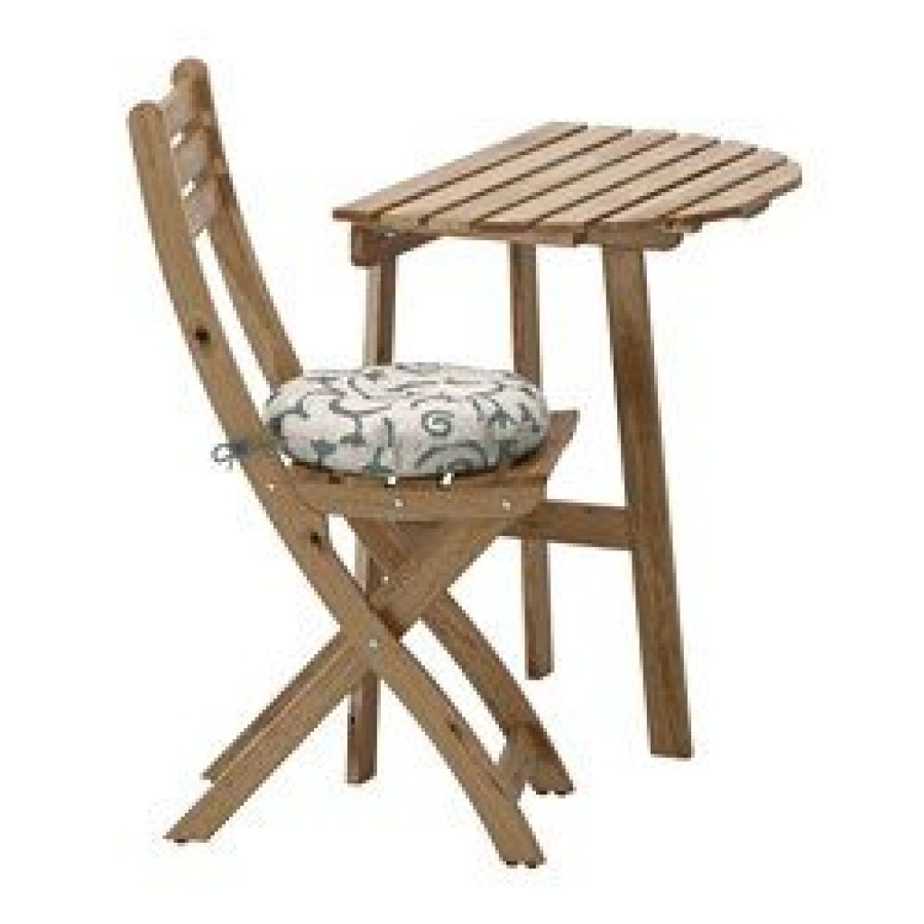 ASKHOLMEN Table, outdoor, gray-brown foldable gray-brown stained