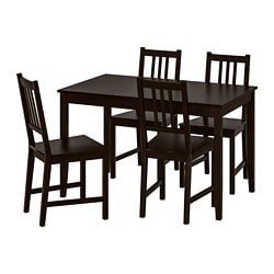 Lerhamn Stefan Table And 4 Chairs, Chairs For Dining Table Ikea