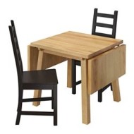 Mockelby Kaustby Table And 2 Chairs Oak Brown Black Ikea