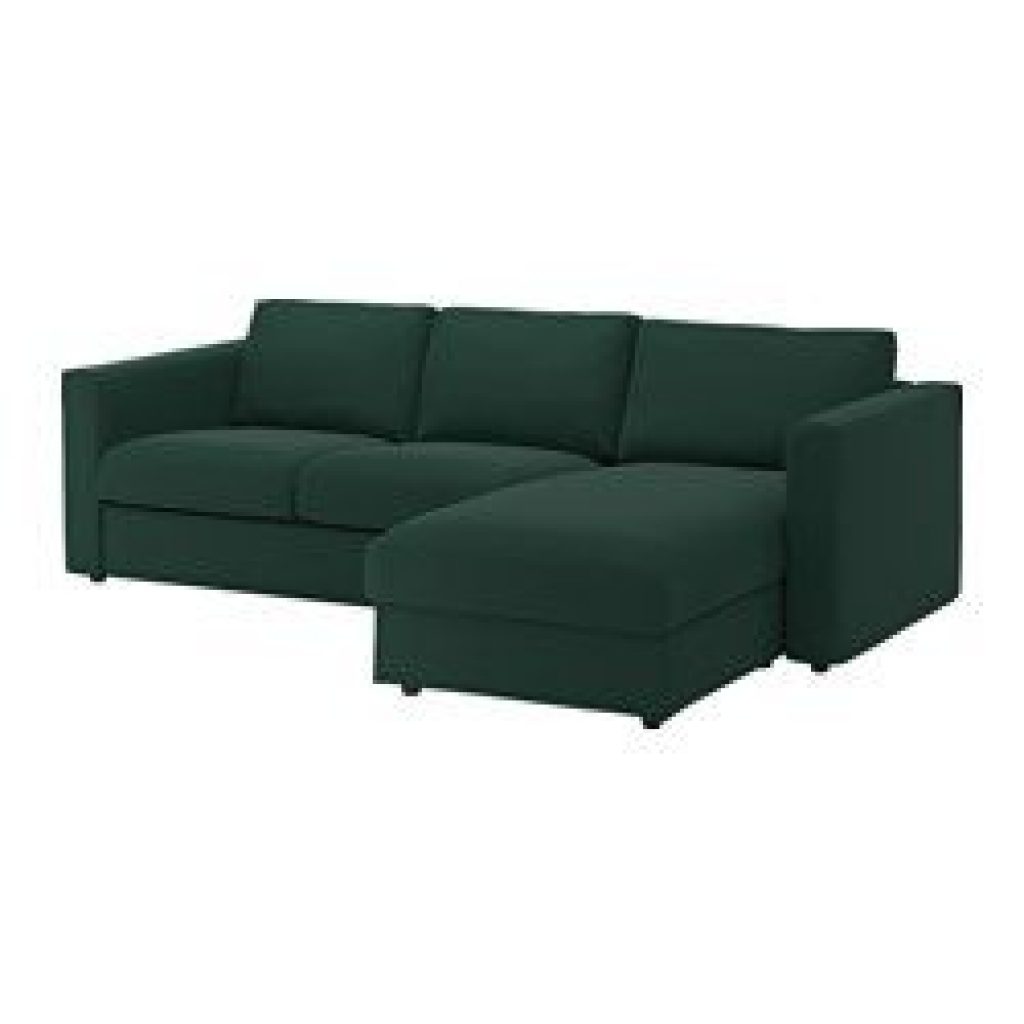 VIMLE Sofa with chaise, Gunnared green - IKEAPEDIA