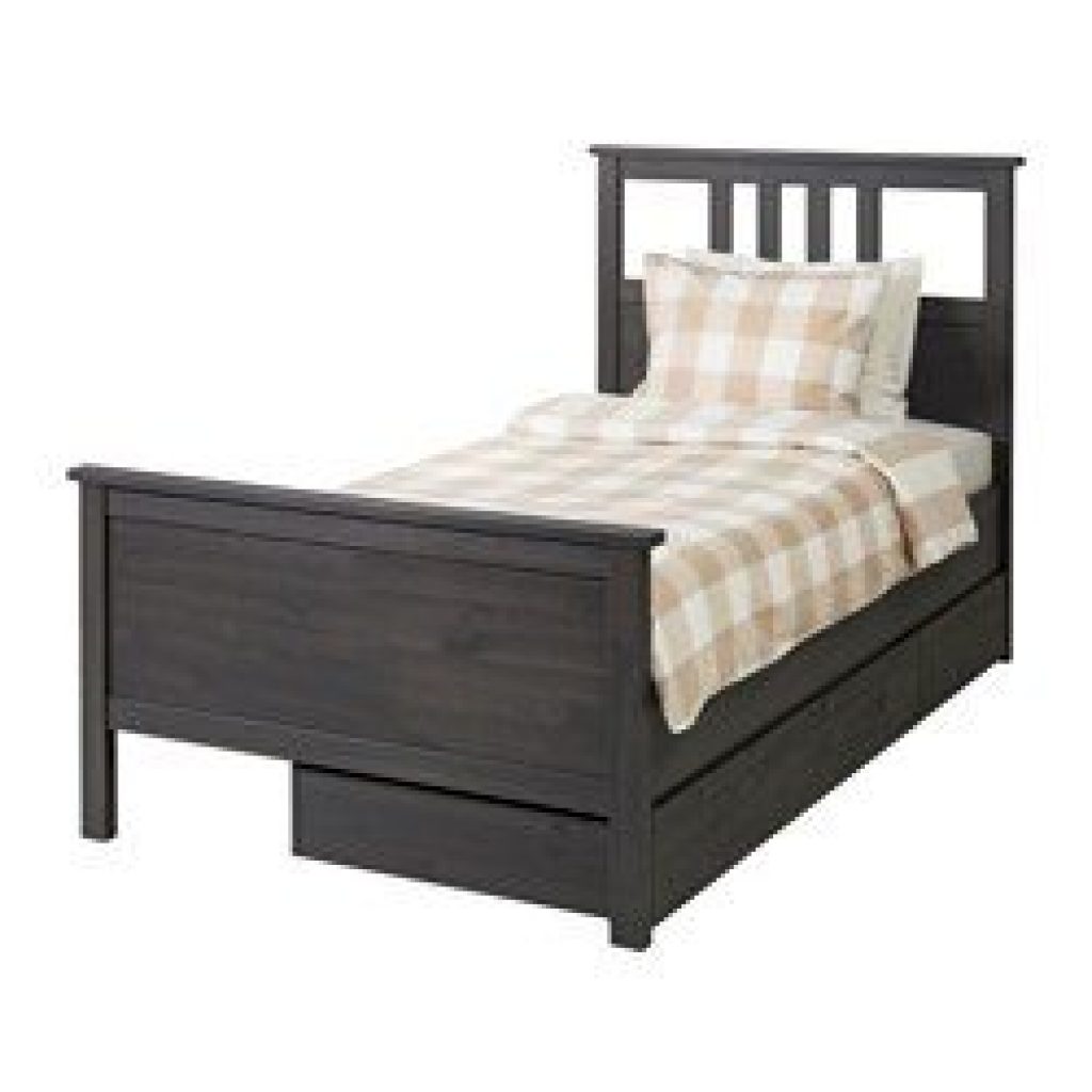 Hemnes Bed Frame With 2 Storage Boxes, Single Bed Frame With Storage Ikea