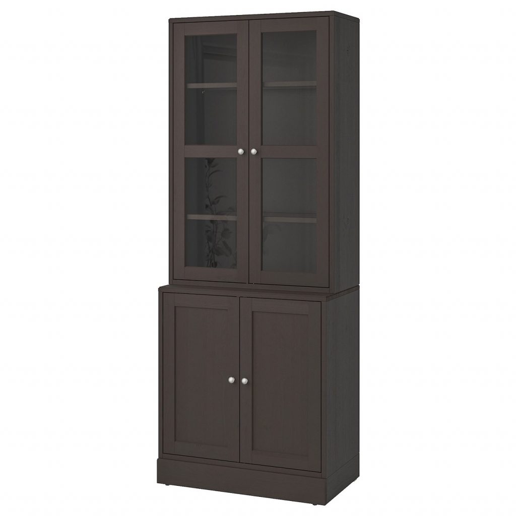 Havsta Storage Combination W Glass Doors Dark Brown Ikeapedia
