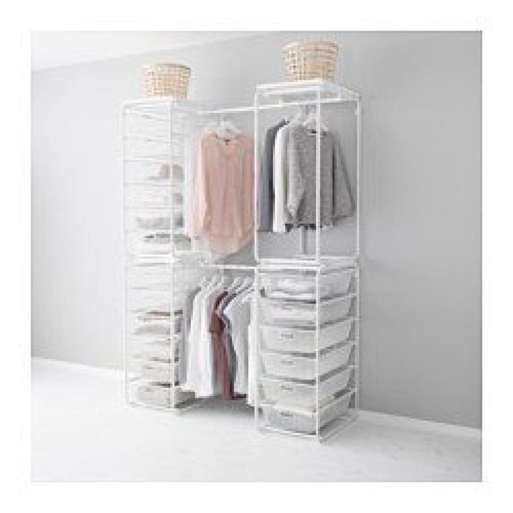 ALGOT Frame with rod, baskets and top white - IKEAPEDIA