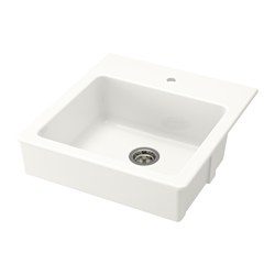 Het koud krijgen Verhoog jezelf excuus DOMSJÖ Single bowl top mount sink white - IKEAPEDIA