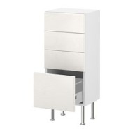 Akurum Base Cabinet With 4 Drawers White Ramsjo White Ikea