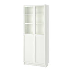 Billy Bookcase With Panel Glass Doors, Ikea Maple Bookcase With Doors Billy