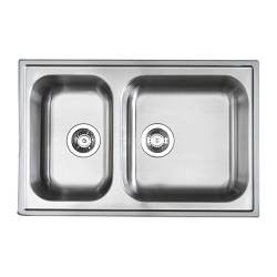 Double-bowl inset sink steel IKEAPEDIA