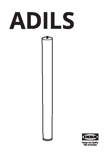 ADILS leg, white - IKEA CA