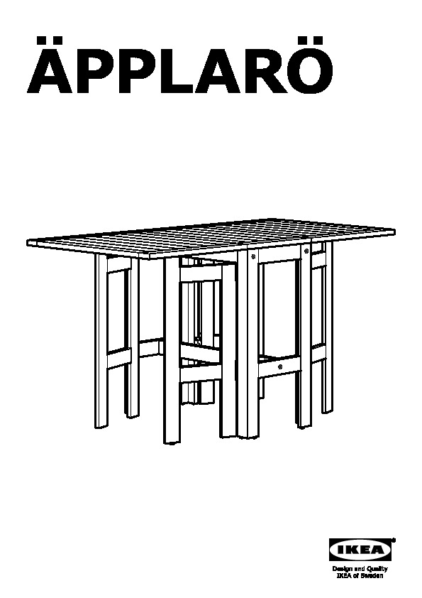 ÃPPLARÃ Gateleg table, outdoor