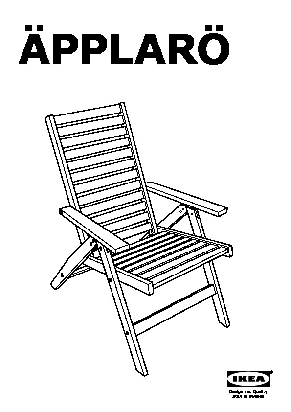 ÃPPLARÃ Reclining chair, outdoor