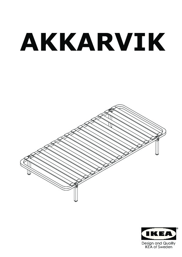 AKKARVIK Cadre de lit à 4 pieds