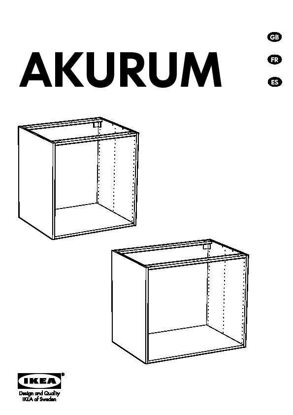 AKURUM base cabinet frame