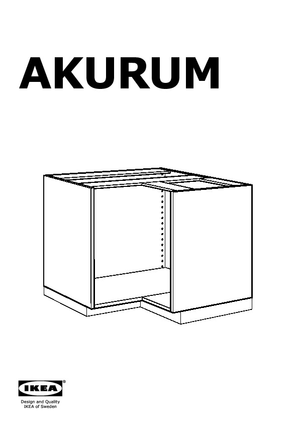 Akurum Corner Base Cabinet With, Akurum Base Cabinet