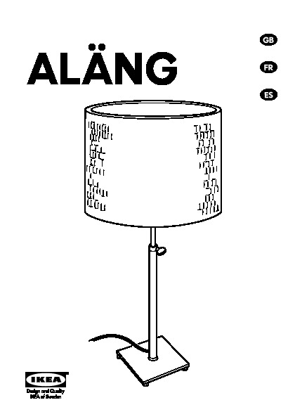 ALÄNG Table lamp with LED bulb